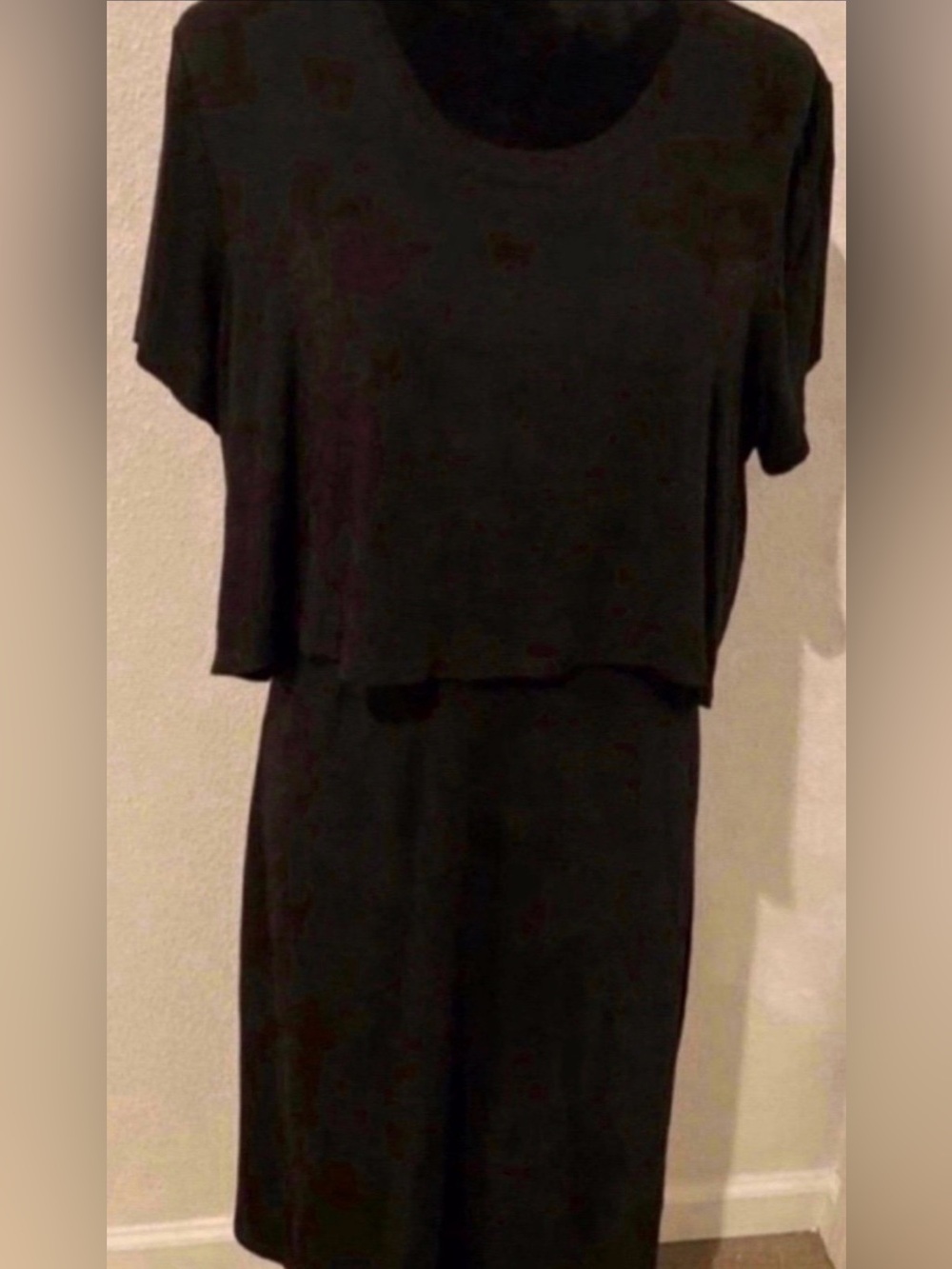 Women’s Classic Black Short Sleeve Dress (Size XL)